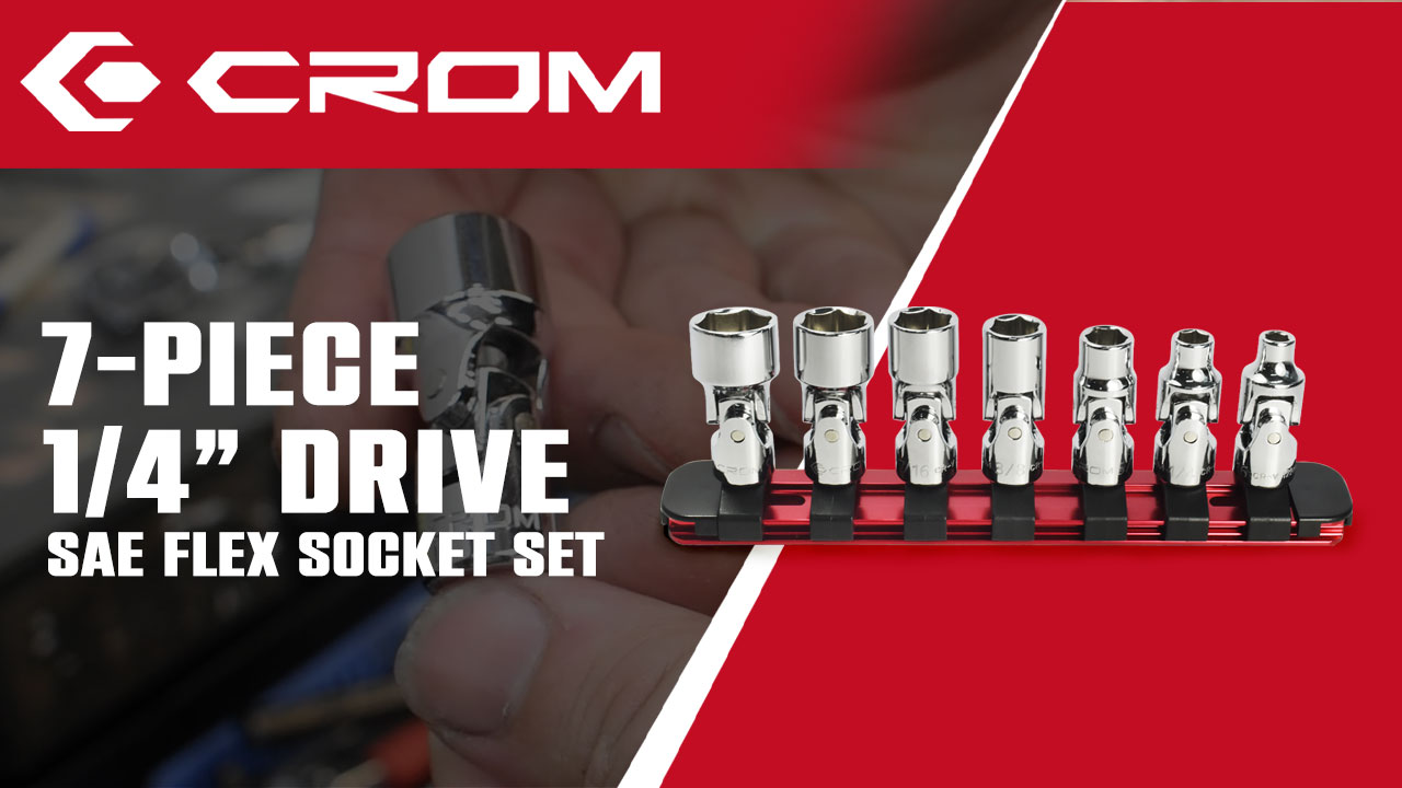 Amazon.com: CROM Universal Flex Socket Set - 6-Point Swivel Socket